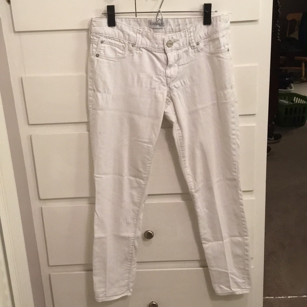 White Express Capri Jeggings